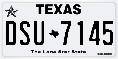 TX license plate DSU7145