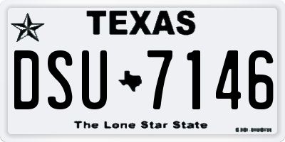 TX license plate DSU7146