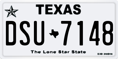 TX license plate DSU7148