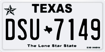 TX license plate DSU7149