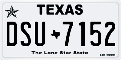 TX license plate DSU7152