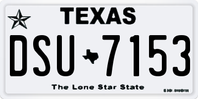 TX license plate DSU7153