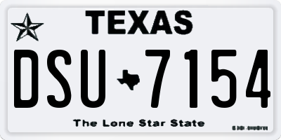 TX license plate DSU7154