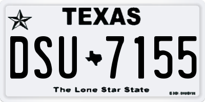 TX license plate DSU7155