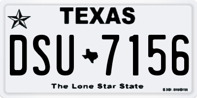 TX license plate DSU7156