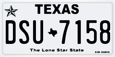 TX license plate DSU7158