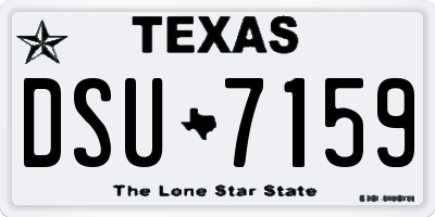 TX license plate DSU7159