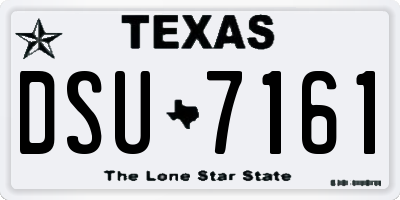 TX license plate DSU7161