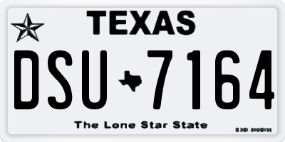 TX license plate DSU7164
