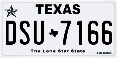 TX license plate DSU7166