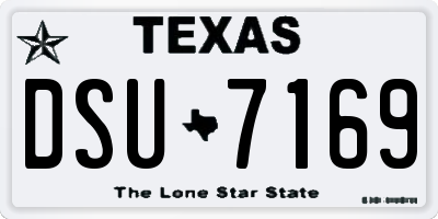 TX license plate DSU7169
