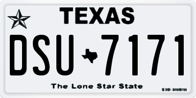 TX license plate DSU7171