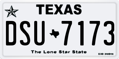 TX license plate DSU7173