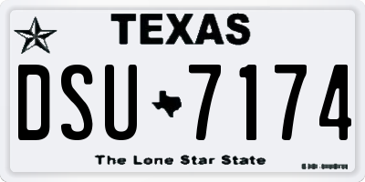 TX license plate DSU7174