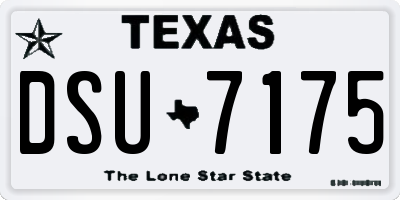 TX license plate DSU7175