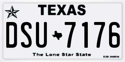 TX license plate DSU7176