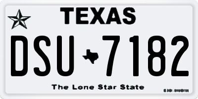 TX license plate DSU7182