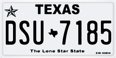 TX license plate DSU7185