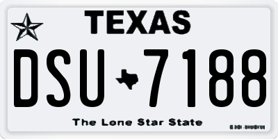 TX license plate DSU7188