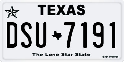 TX license plate DSU7191