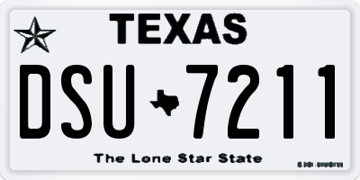 TX license plate DSU7211