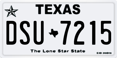 TX license plate DSU7215