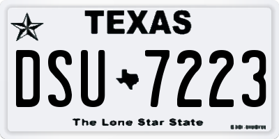 TX license plate DSU7223