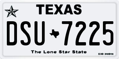 TX license plate DSU7225