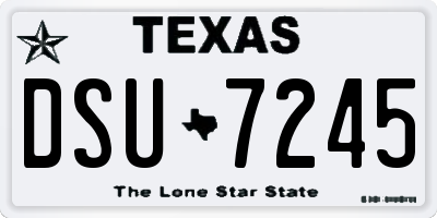 TX license plate DSU7245