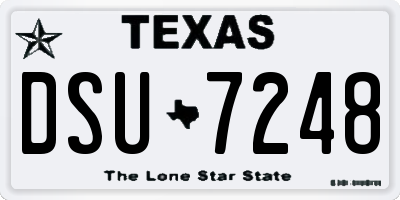 TX license plate DSU7248
