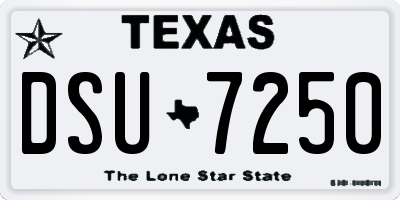 TX license plate DSU7250