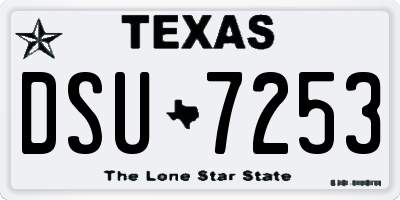 TX license plate DSU7253