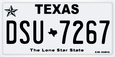 TX license plate DSU7267