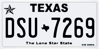 TX license plate DSU7269