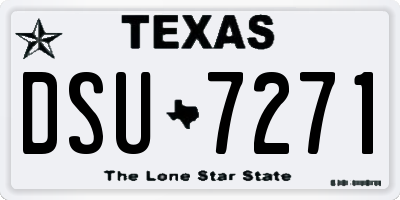 TX license plate DSU7271