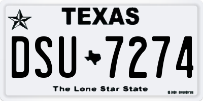 TX license plate DSU7274
