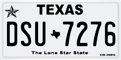 TX license plate DSU7276