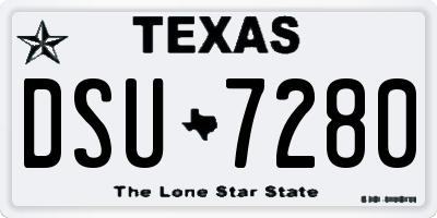 TX license plate DSU7280