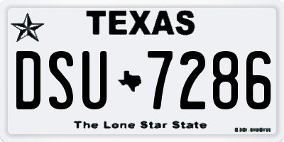 TX license plate DSU7286