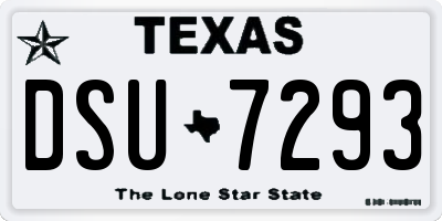 TX license plate DSU7293