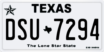 TX license plate DSU7294