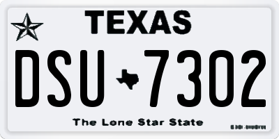 TX license plate DSU7302
