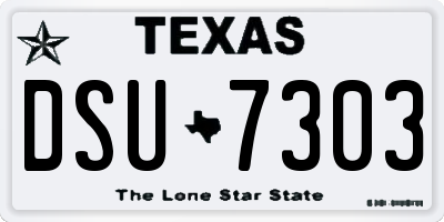 TX license plate DSU7303