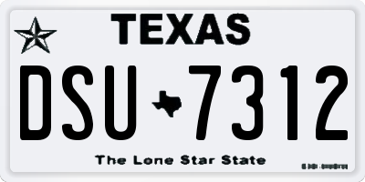 TX license plate DSU7312