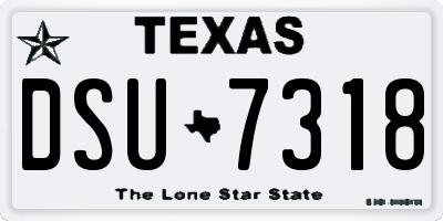 TX license plate DSU7318