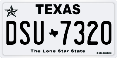 TX license plate DSU7320