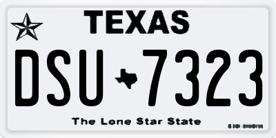 TX license plate DSU7323