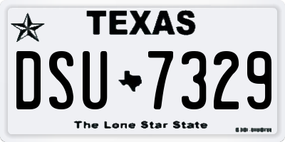 TX license plate DSU7329