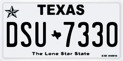 TX license plate DSU7330