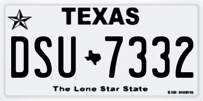 TX license plate DSU7332